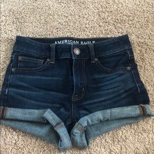 Dark blue jean shorts